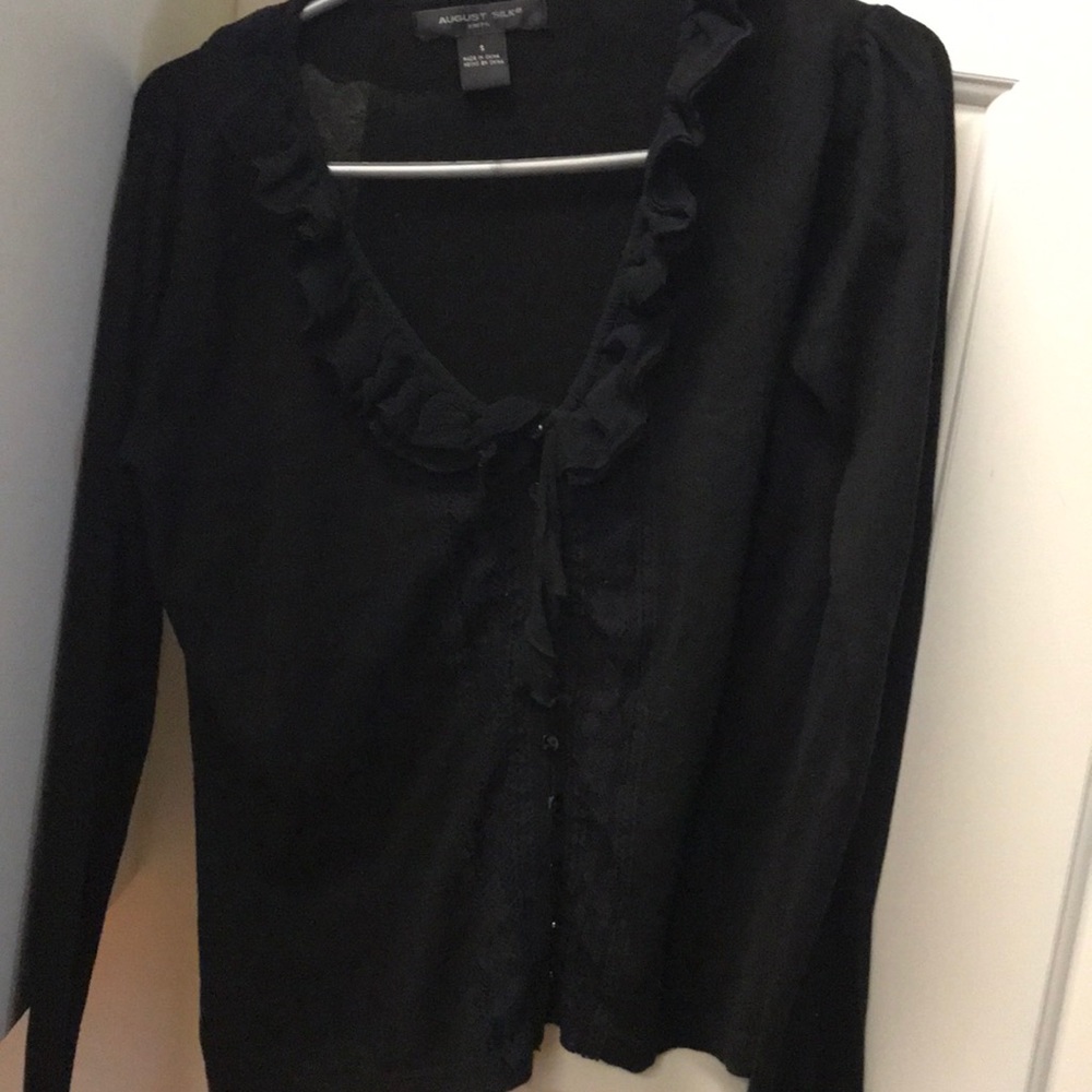 Light knit feminine ruffled blouse